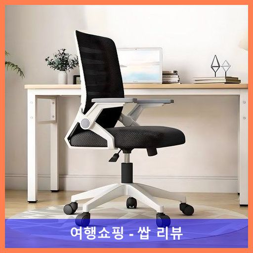 투에스리빙 사무용 푹신한 컴퓨터 의자, 화이트 블랙